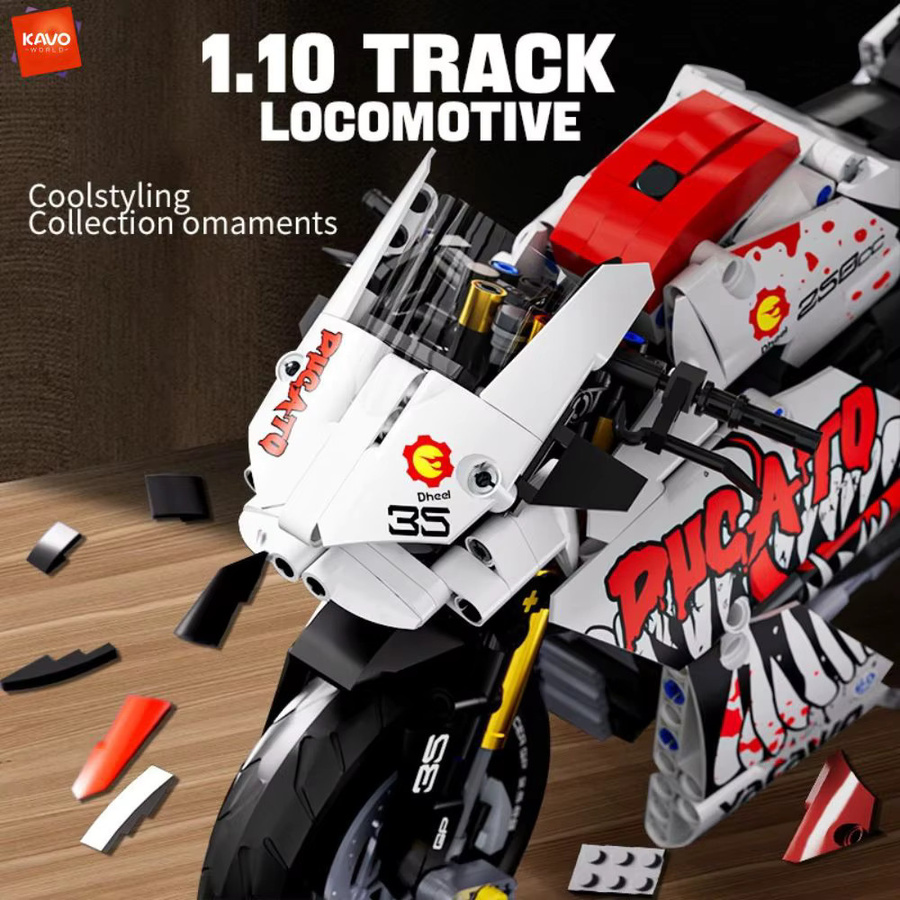 KAVOWORLD Ducato Motorrad, Baukasten-Set, 1:10 Maßstab, 883 Teile - Bild 3