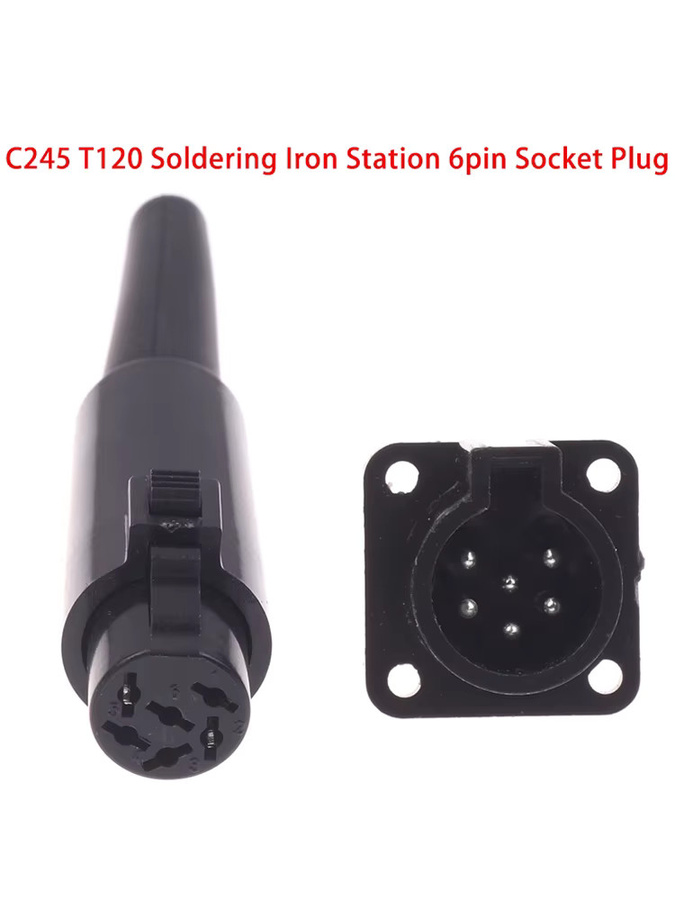 HUXUAN JB-C245 T210 Lötkolbenstation in Schwarz für 6-adrige Kunststoffstecker und Steckdosen, DIY-Lötzubehör - Bild 2