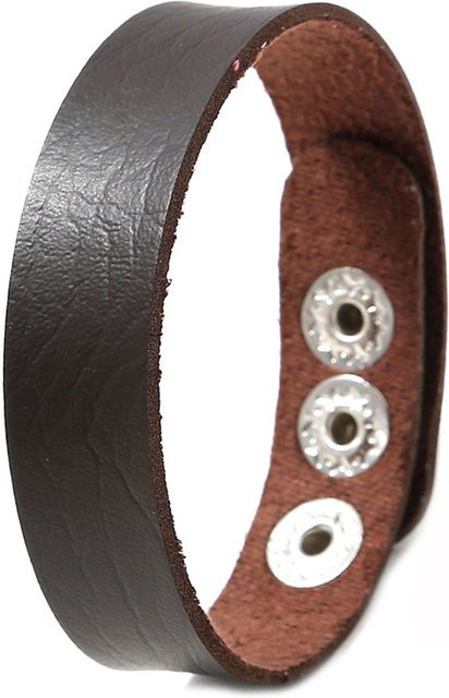 Lederarmband, braun, PU-Material, Unisex, verstellbar - Bild 1