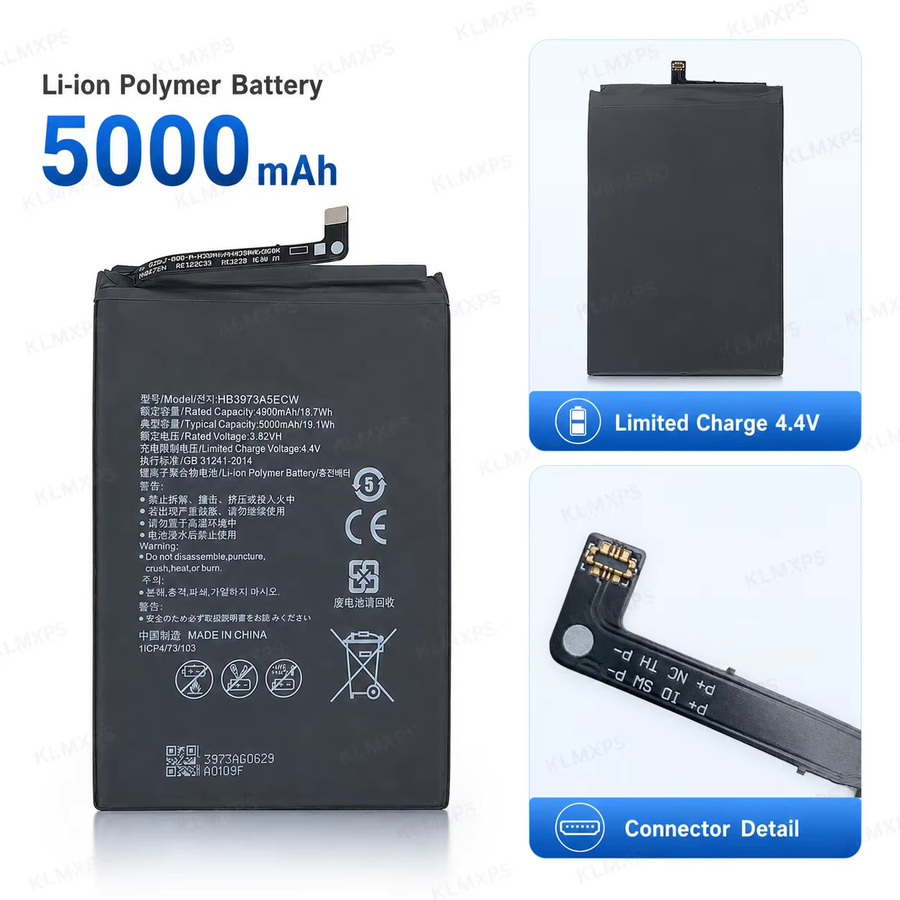Huawei HB3973A5ECW Ersatzbatterie mit 5000mAh für Mate 20X, Honor 8X Max und Note 10 - Bild 2