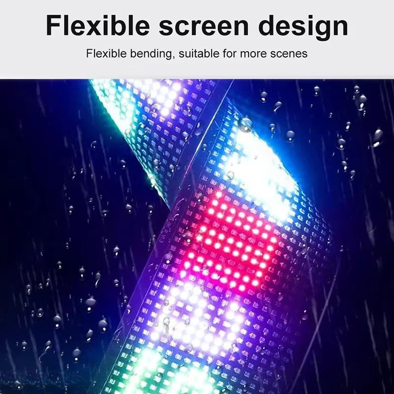 CHEGIT LED-Matrix-Pixel-Panel mit Fernbedienung für LKW als faltbares Graffiti-Scrolling-Board und Umgebungslicht für 12 V und 24 V - Bild 4