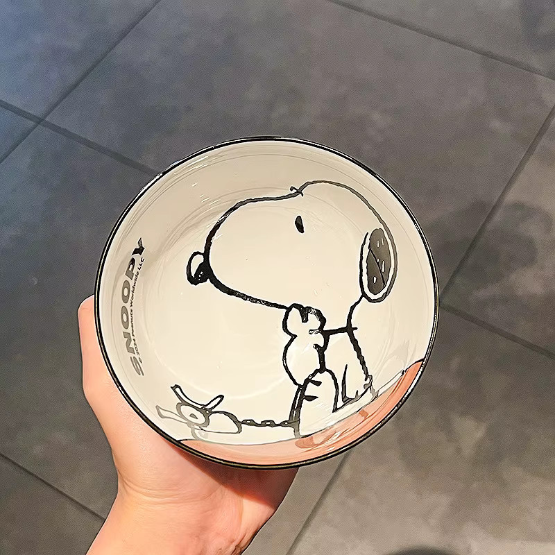 Bandai Snoopy Keramikschüssel für Kinder in Weiß - Bild 4