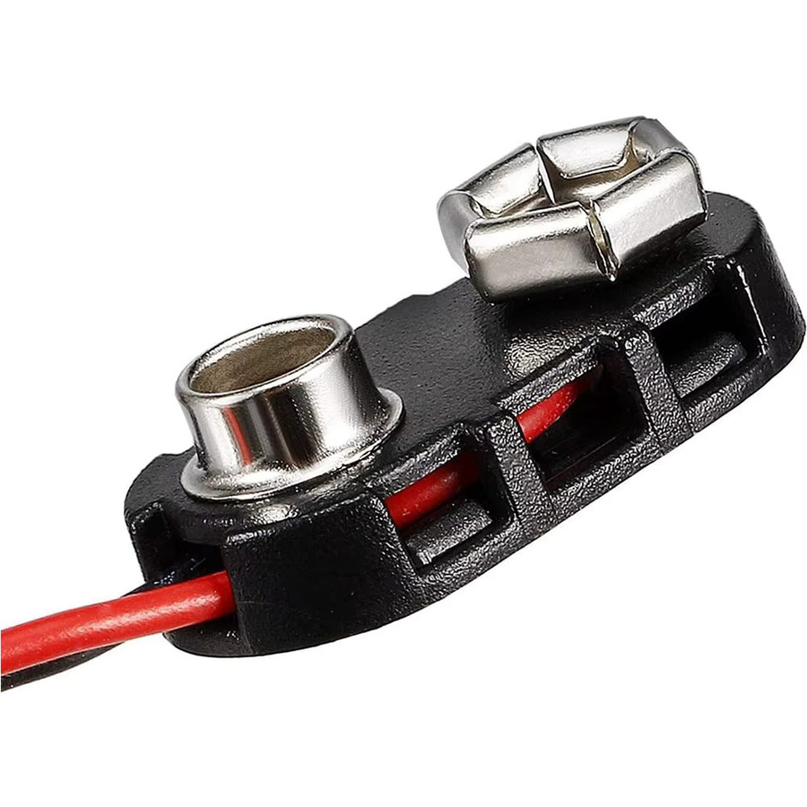 AOKIN 9-Volt-Batterieanschlüsse I-Typ mit Kupferdrahtkabel und Kunststoffgehäuse in Schwarz - Bild 6