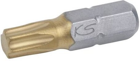 KS Tools TX-Bit T10 aus Stahl in Silber, Antrieb 1/4 Zoll (6,3 mm), Länge 25 mm - Bild 1