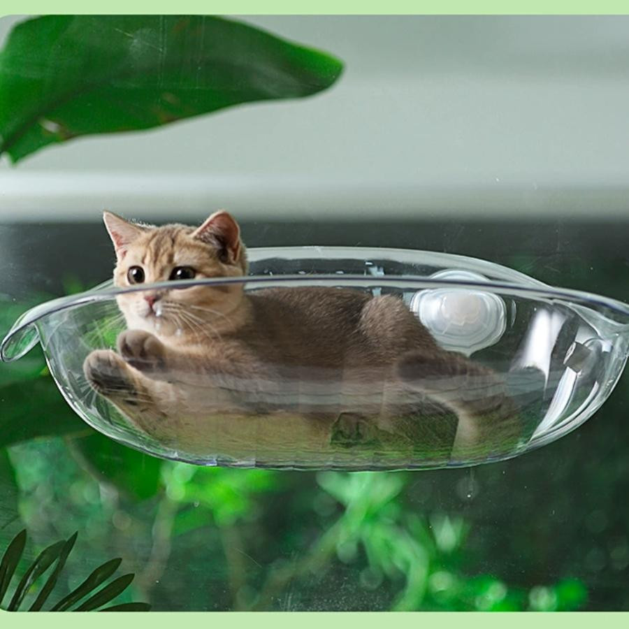 Yiran Furniture Universal Katzenbett Vier Jahreszeiten als Hängebett mit Saugnapf, grau - Bild 2