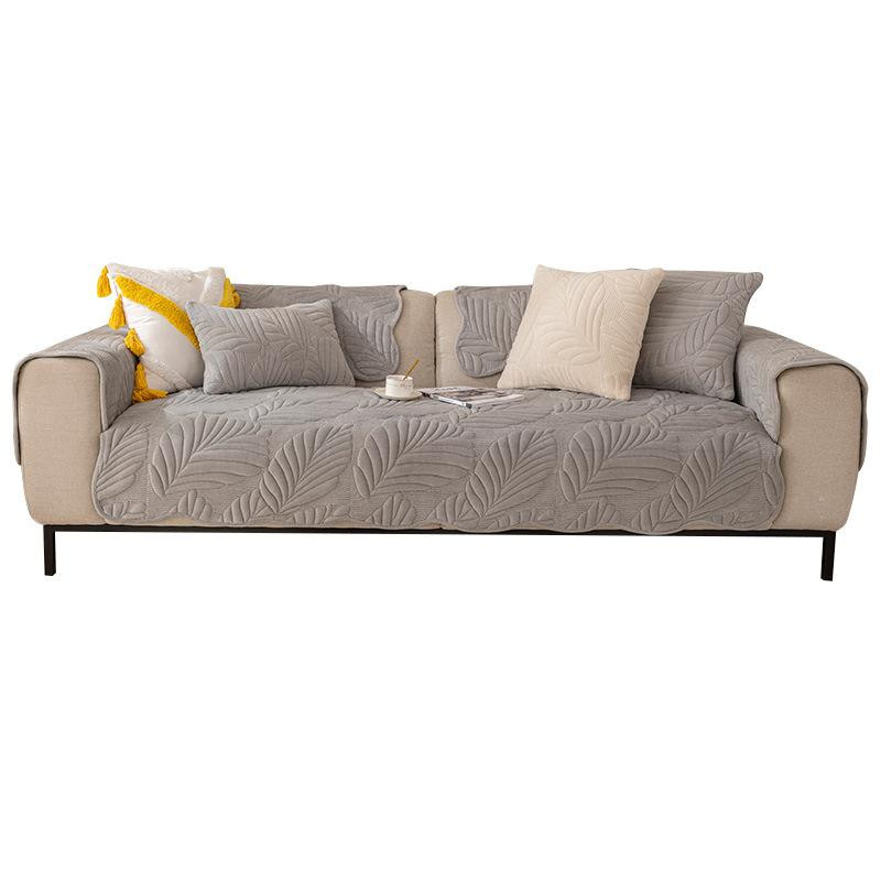 Rutschfester Sofakissenbezug aus Samt in Grau von Binchi Lighting Appliances, B/T/H: 70 x 70 x 70 cm - Bild 1