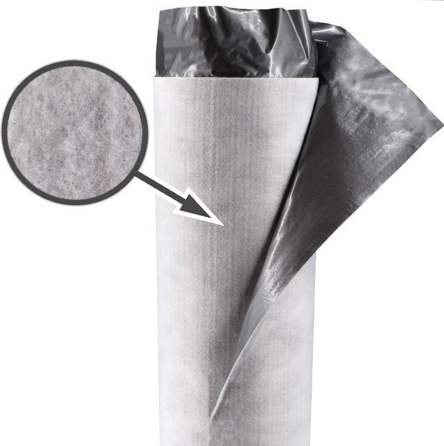 Aquagart Trittschalldämmung mit Dampfsperre für Parkett und Laminat, Grau, 50 m² (Breite: 1 m) - Bild 1