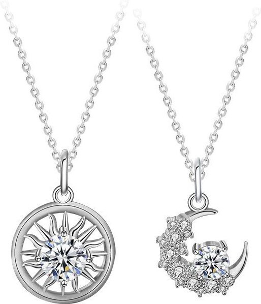 Mossan Halskette 925 Silber, Diamant, Zirkonia, Damen - Bild 1