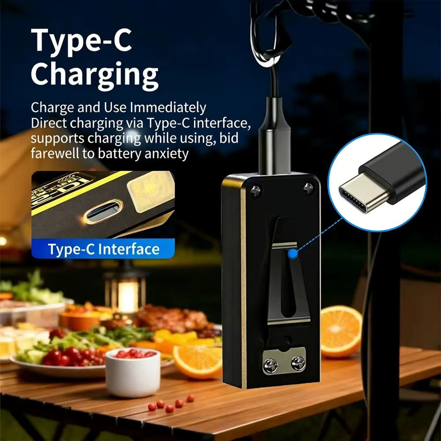 NEWBIRTH Mini COB LED Taschenlampe USB wiederaufladbar in Schwarz mit Clip und Magnet für Camping und Wandern - Bild 2