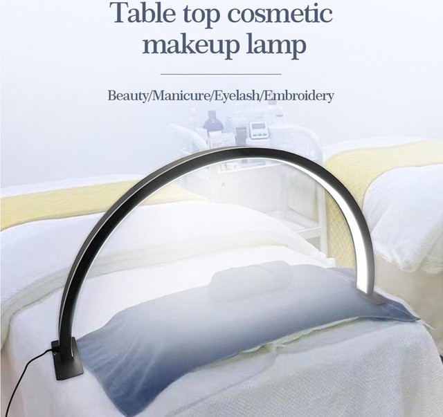 ZuiyouBaby1 Halbmondförmiges LED-Videolicht 36W, dimmbares Schreibtischlicht mit 204 LEDs, CRI95, Farbtemperatur 2700K-5600K, Schwarz, Breite: 56 cm - Bild 1