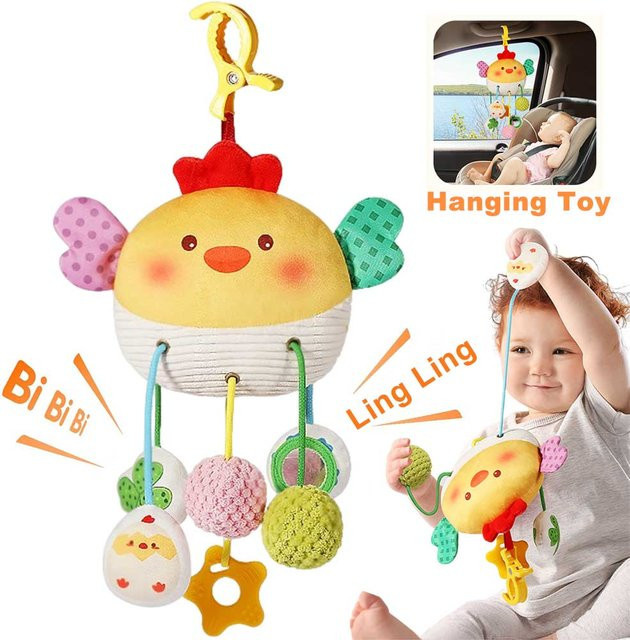 Fashnics Silikon Küken Zugband Baby Beißspielzeug in Bunt / Mehrfarbig - Bild 1