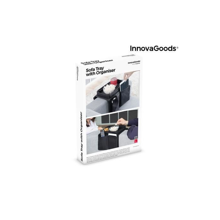 Sofa Tablett InnovaGoods für Fernbedienungen in Schwarz B/T/H: 54 x 31 x 4 cm - Bild 2