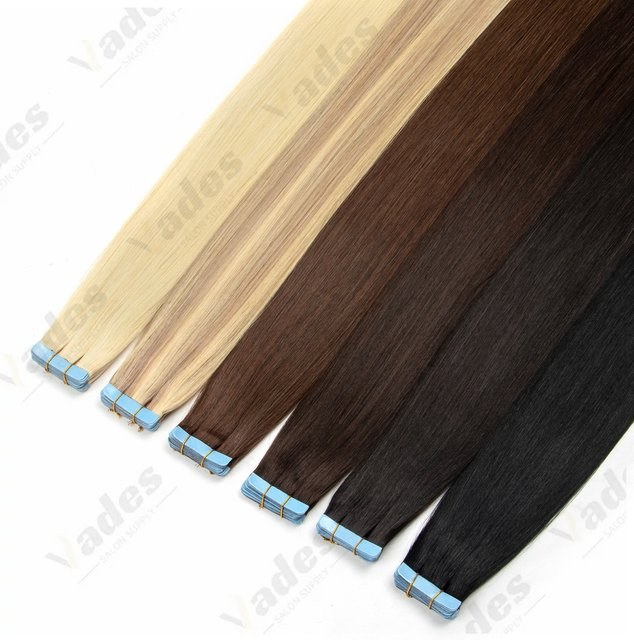 Boymia Tape-In-Haarverlängerungen Echthaar Skin Weft Remy, 50 g, Damen - Bild 1