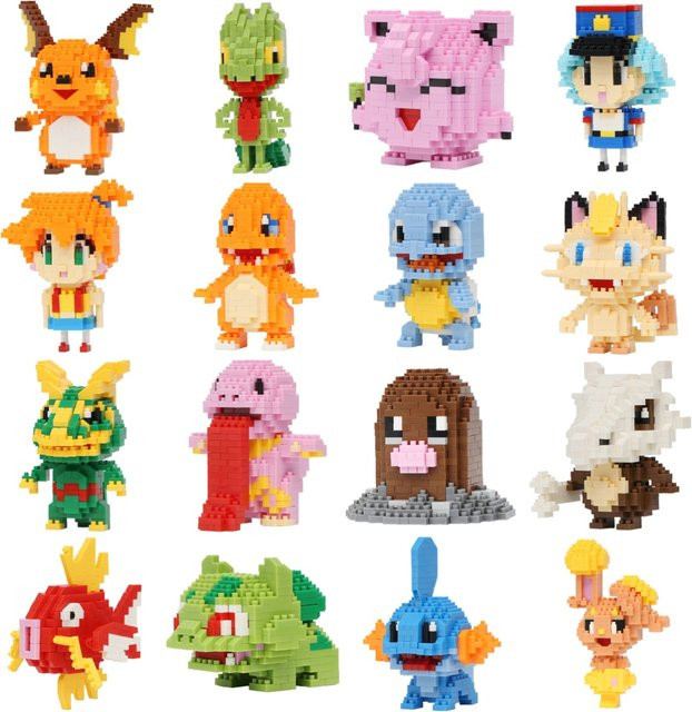 Keeppley Pokémon Marowak Jigglypuff Rayquaza Gengar Mudkip Piplup Gengar Gyarados Mikro-Mini-Figuren, Einzelfigur - Bild 1