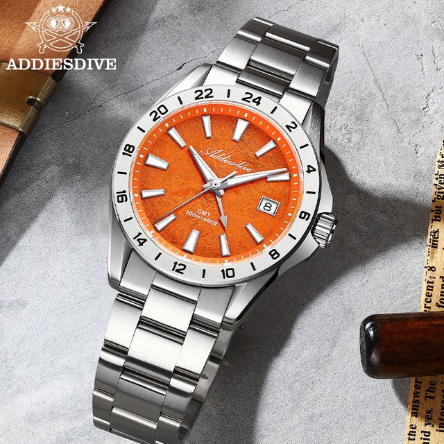 ADDIESDIVE Armbanduhr, Quarz, Edelstahl, 38 mm, Blau, Herrenuhr - Bild 1