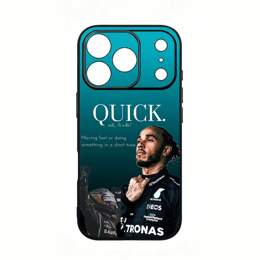 Lewis Racer Hamilton Handyhülle für Apple iPhone 12-17 Air Plus Pro Max in Multicolour und Schwarz - Bild 4