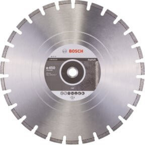 Bosch Diamanttrennscheibe Standard für Asphalt, Farbe: Silber, Durchmesser: 450 mm, Bohrung: 25,40 mm, Stärke: 3,2 mm, Höhe: 8 mm - Bild 1