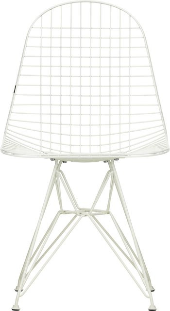 Vitra Wire Chair Dkr aus pulverbeschichtetem Stahldraht in Weiß - Bild 1