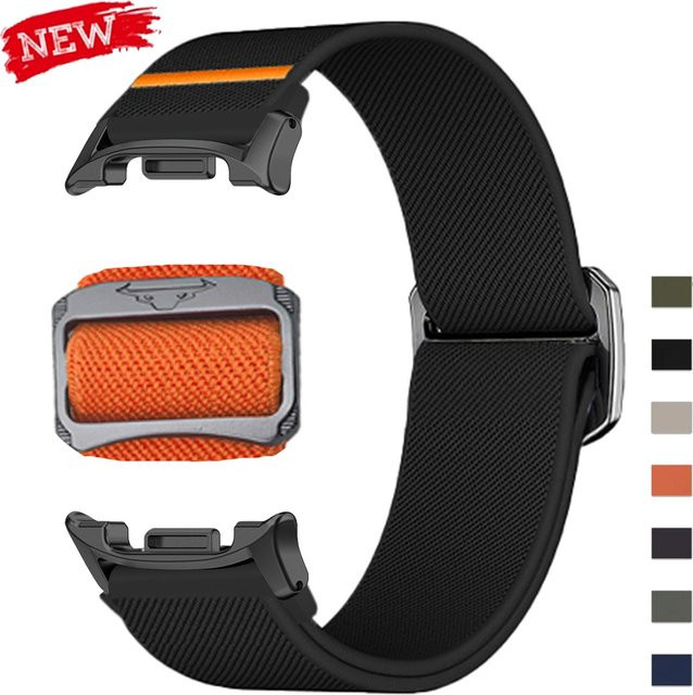CAOWTAN Uhrenarmband Nylon, Schwarz, Unisex - Bild 1