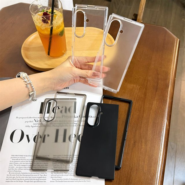 Transparente und matte PC-Klapp-Handyhülle für Samsung Galaxy Z Fold 7, 6, 5, 4, 3 5G, ultradünne stoßfeste Schutzhülle mit harter Rückseite - Bild 1