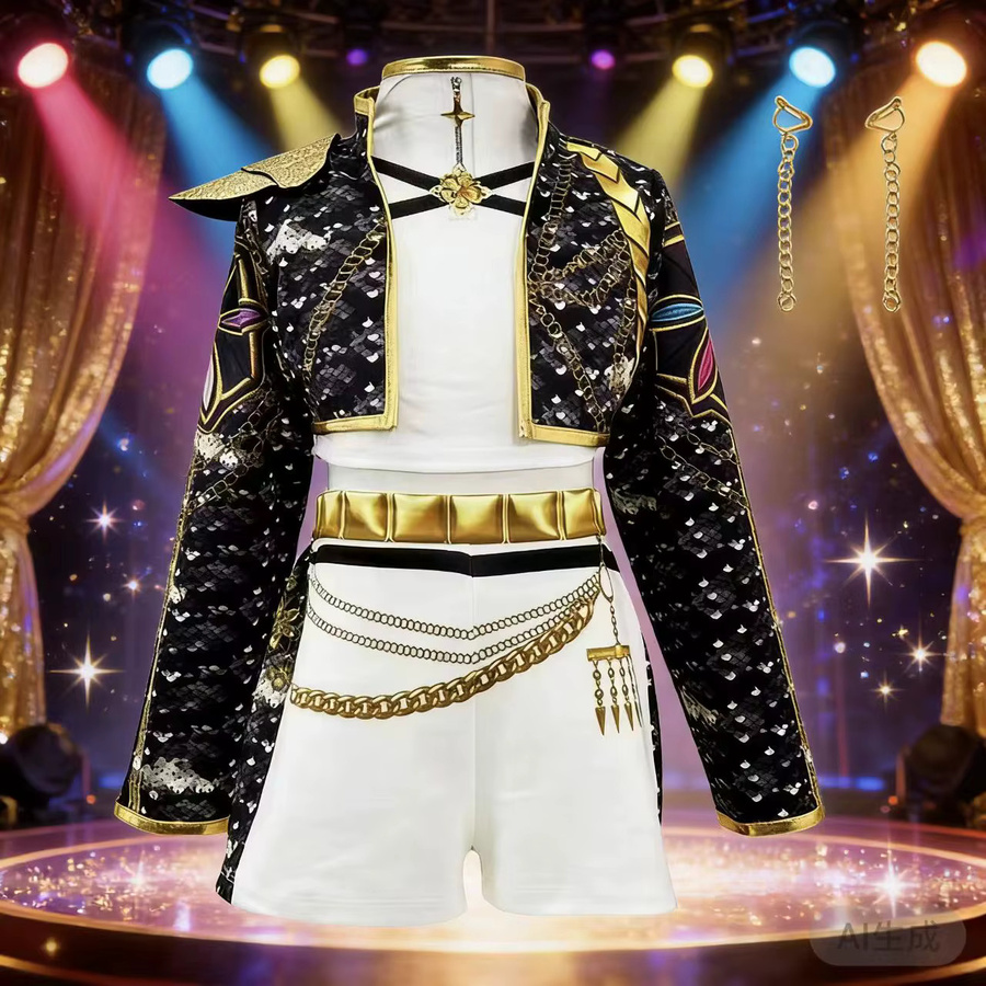 Hasbro K-Pop-Sängerin Zoe Cosplay-Kostüm, Perücken- und Requisiten-Set, Bunt / Mehrfarbig - Bild 1