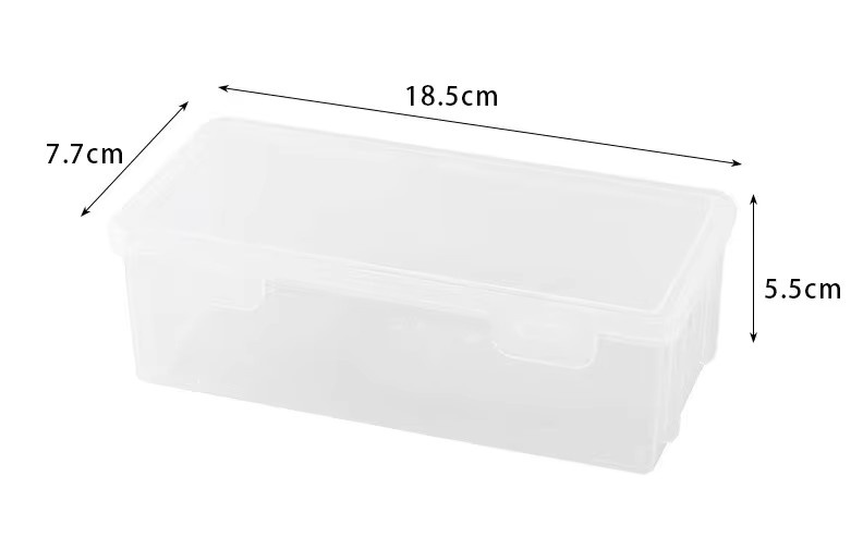 Transparentes Kunststoff-Federmäppchen als quadratisches Desktop-Aufbewahrungsetui für Buntstifte und Aquarellstifte - Bild 2