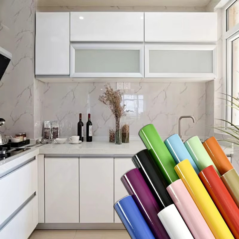 Selbstklebende PVC Tapete von ctzszzmm in Weiß für die DIY Dekoration von alten Möbeln und Küchenschränken, feuchtigkeitsbeständig und wasserdicht - Bild 1
