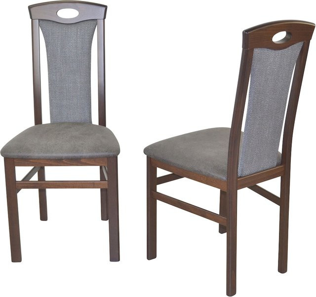 Esszimmerstuhl Larissa Set (2 Stück) von möbel direkt online aus Buche mit braunem Kunstlederbezug - Bild 1