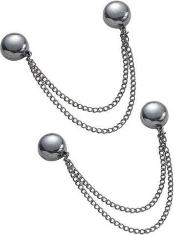 KTY Magnetische Kleiderklammer mit Kette, Schwarz, Damen - Bild 1