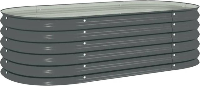 Furnicato Garten-Hochbeet aus verzinktem Stahl in Grau, B/T/H: 160 x 80 x 44 cm - Bild 1