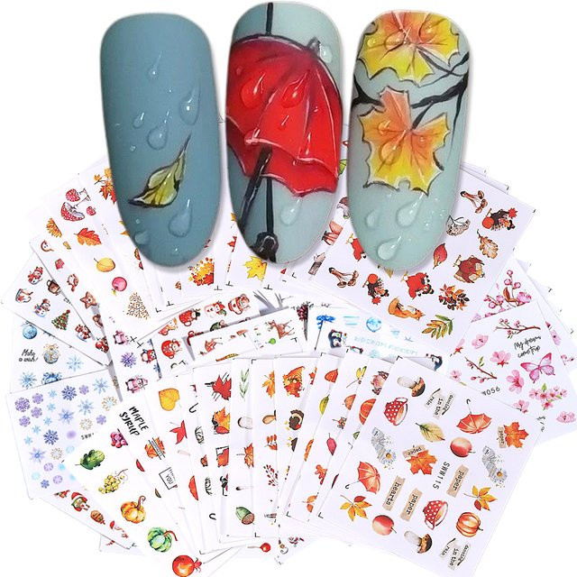 Sweet Trend Nagelaufkleber Set, 72 Teile, Herbst & Weihnachten, Motiv Mix - Bild 1