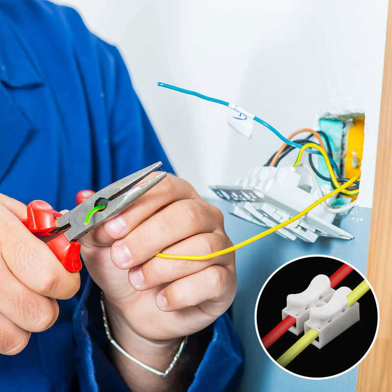 AOKIN 50 Stück CH2 Push-in Schnelldrahtkabel-Stecker, 2-polige federbelastete elektrische Anschlüsse, 10 A, 220 V - Bild 5
