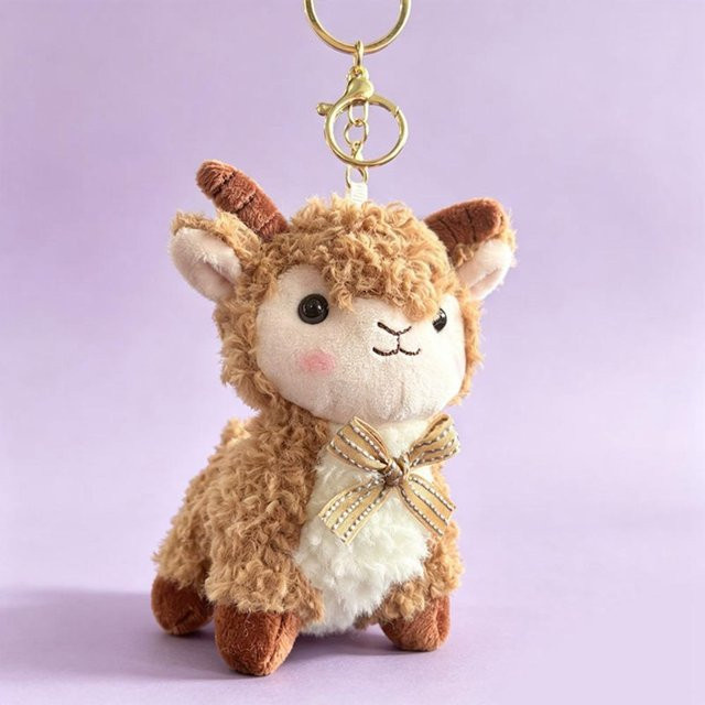 Schlüsselanhänger Lammbaby, braun, 12cm, Unisex - Bild 1