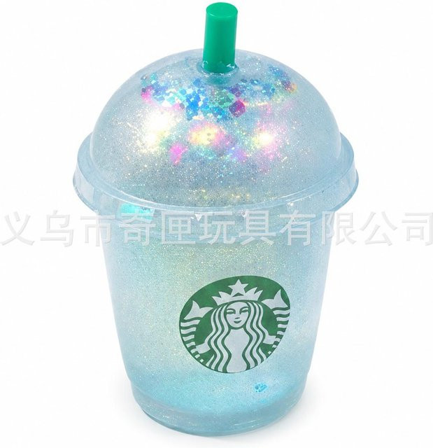 KINWAY HORE Starbucks Milchtee Tasse Stressball, Squishy Spielzeug, blau, 1-teiliges Set - Bild 1