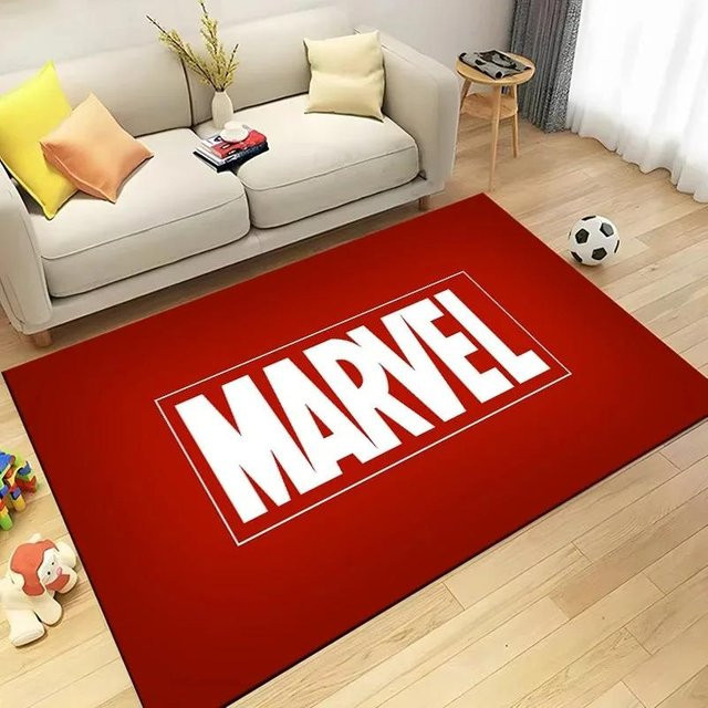 Miniso Disney Marvel Avengers Superheld Bereichsteppich rot, rutschfest und waschbar, B/T: 120 x 160 cm - Bild 1