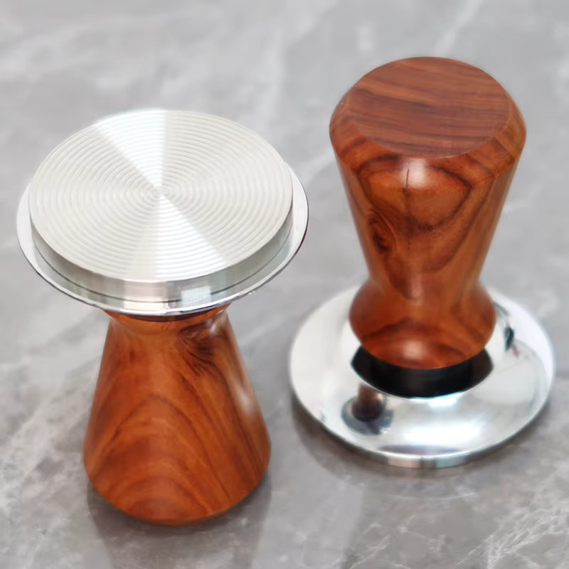 PEISI Espresso Tamper mit Federbelastung und Walnussholz-Griff aus Edelstahl, Braun/Mehrfarbig, Durchmesser: 51 mm / 53 mm / 58 mm - Bild 2