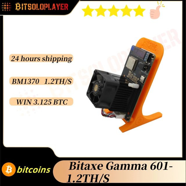 Bitsoloplayer Bitaxe Gamma 601 Bitcoin ASIC Miner mit BM1370 Chip, 1.2th/s Leistung und 18 W Verbrauch - Bild 1