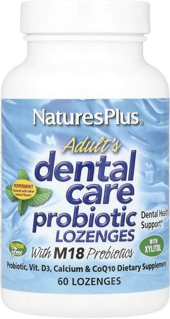 NaturesPlus Probiotische Lutschtabletten Zahnpflege Pfefferminze, 60 Stück - Bild 1