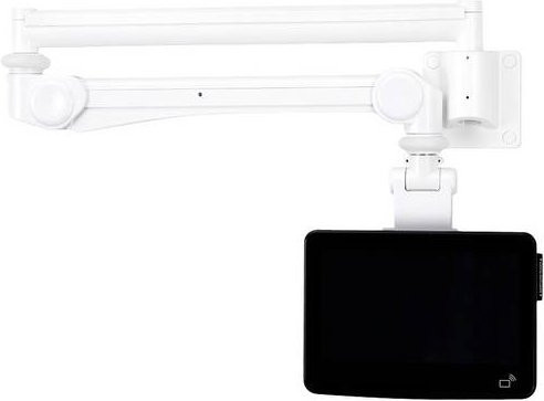 Neomounts FPMA-HAW300 Einfach Monitor-Wandhalterung in Weiß und Rot, schwenkbar, für 10 bis 24 Zoll Monitore mit VESA 75x75 mm - Bild 1