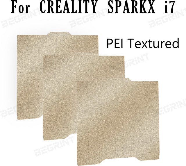 Creality Druckplatte für Sparkx i7, beidseitig bedruckbar, Gold, für PLA, PETG, ABS, PA und TPU Filamentdruck - Bild 1