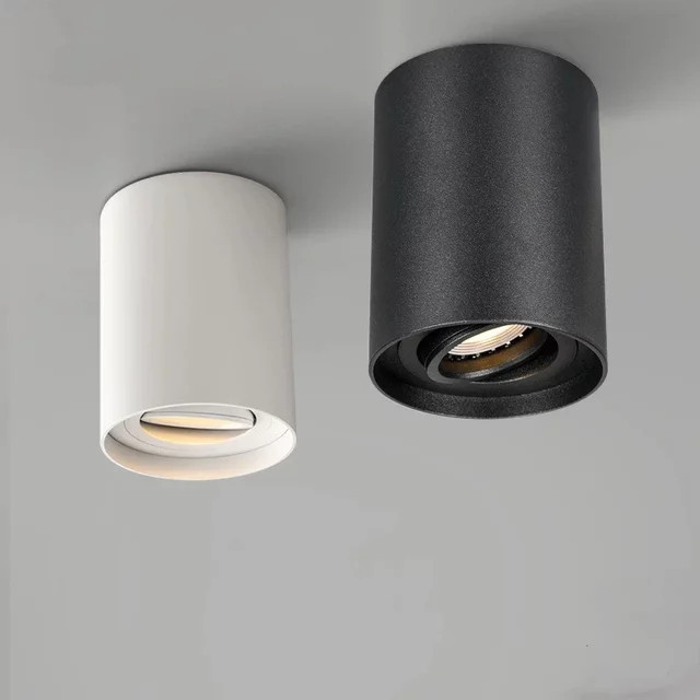 CYLRDXK Aufputz-Deckeneinbauleuchte aus Metall mit austauschbarem GU10 LED-Spotlicht in moderner Zylinderform - Bild 1