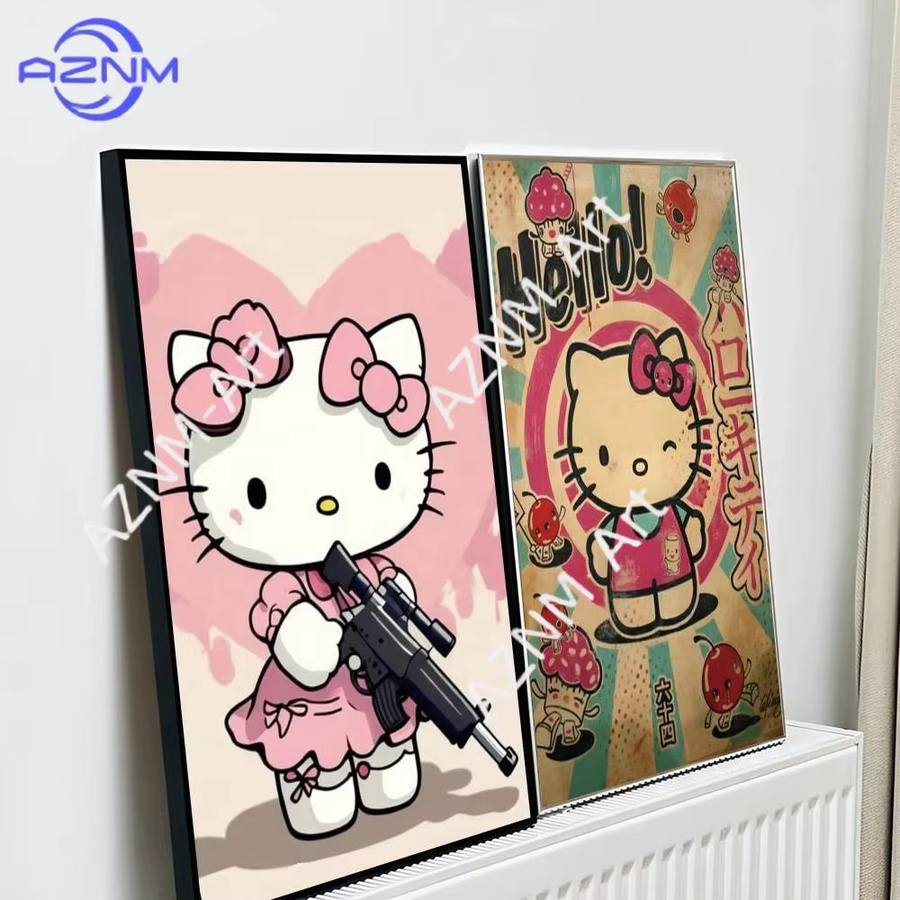 KAYOU Sanrio Hello Kitty Wandtattoo Selbstklebend Multicolour Modernes Poster für deine Heim-Deko - Bild 5