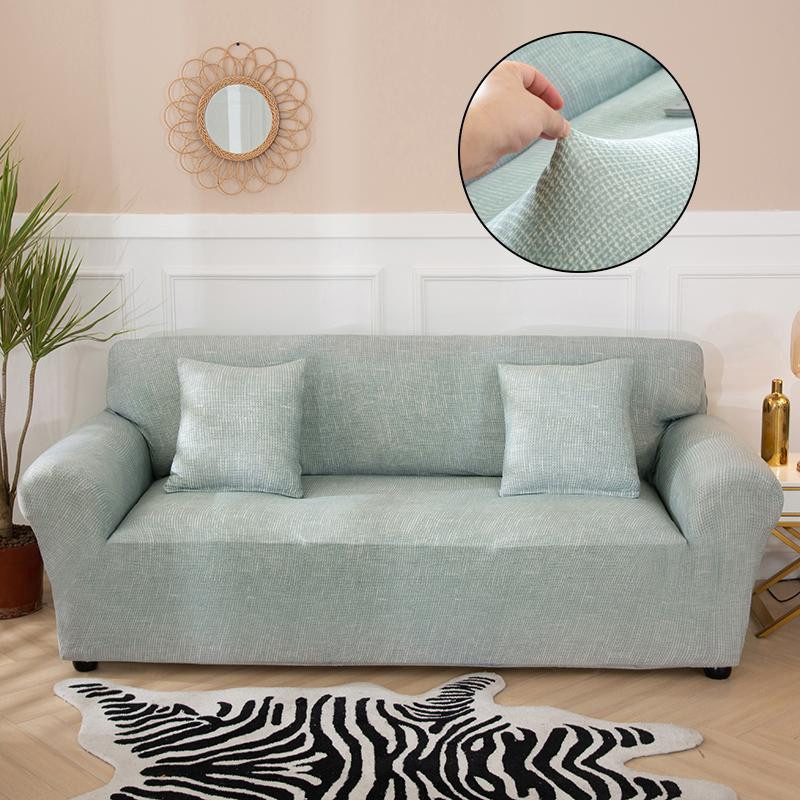 Housmife Stretch Sofa Schonbezug mit geometrischem Muster in Weiß, elastische Couch Abdeckung aus Polyester für Sessel und Sofas, Breite: 140 cm - Bild 2