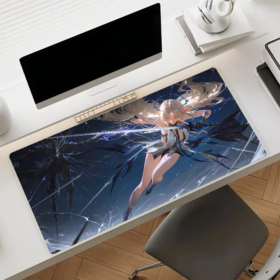 Cartethyia Wuthering Waves Gaming-Mauspad rutschfeste Schreibtischunterlage in Multicolour für PC und Laptop - Bild 6