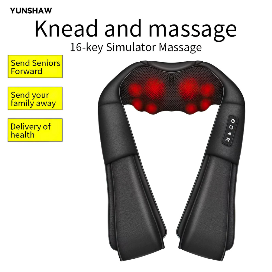 Ekmoey Nackenmassagegerät mit Wärmefunktion, Schwarz, Unisex - Bild 3