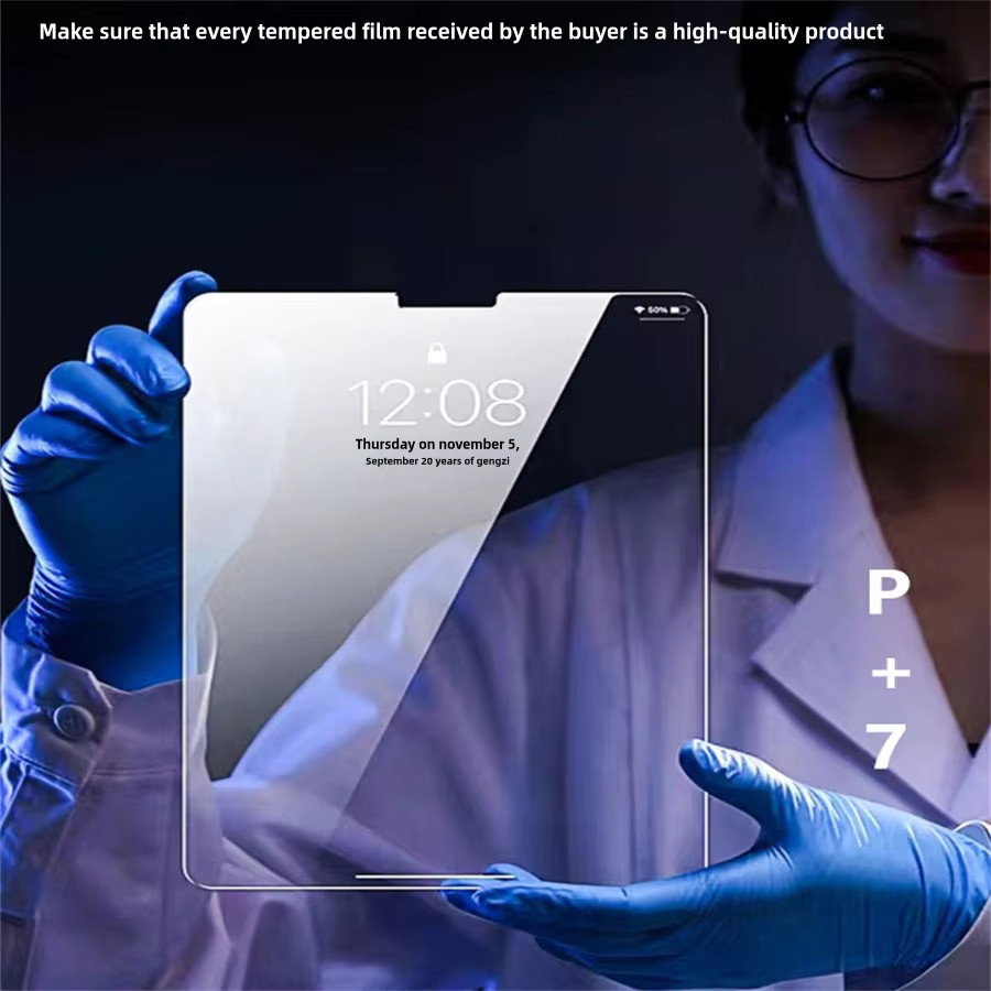 2 Stück HD Schutzglas für Apple iPad, gehärtetes Displayschutzglas, transparent, passend für iPad 12, 11, 10,9 Zoll, 10,2 Zoll und 9,7 Zoll - Bild 3