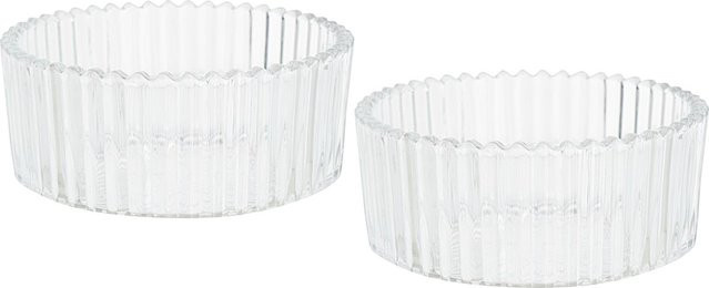 VBS Teelichtgläser Maxi transparent gerillt aus Glas - Bild 1