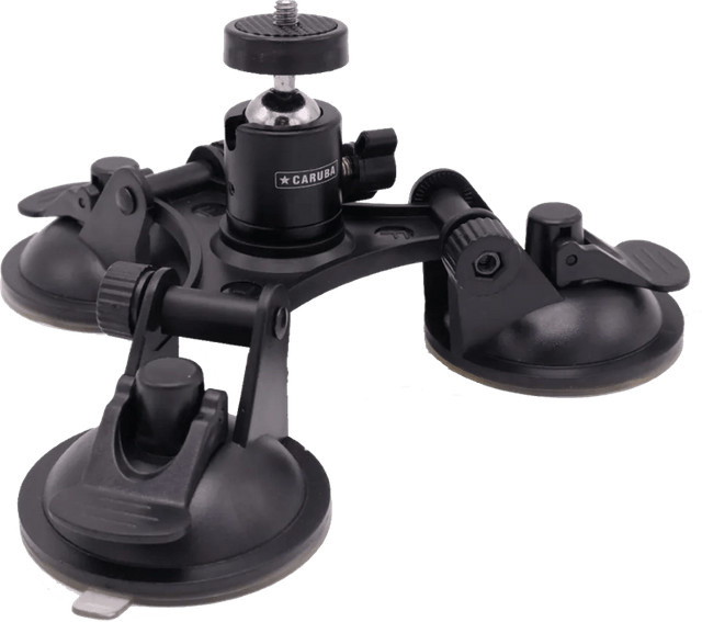 Caruba Triple Suction Cup Pro Mount in Schwarz - Bild 1