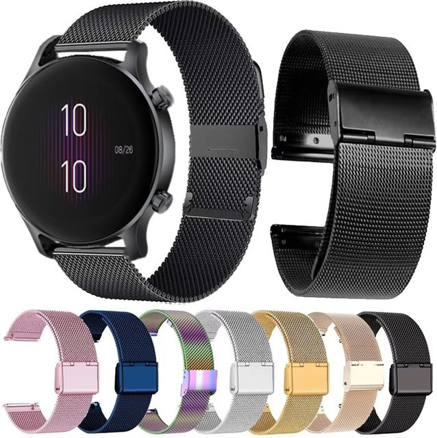 Haylou Uhrenarmband Edelstahl, Milanese, Schwarz, Unisex - Bild 1
