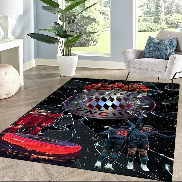 LivSpaceVibe FC Bayern München Teppich, Rechteckig, Schwarz, B: 120 cm, T: 80 cm - Bild 1